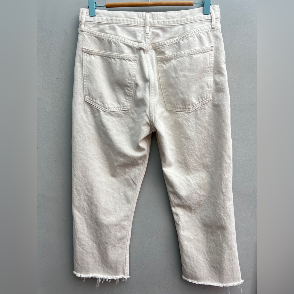 Agolde 90s Pinch High Rise Raw Hem in Marshmallow, Size 30 - Picture 3 of 5